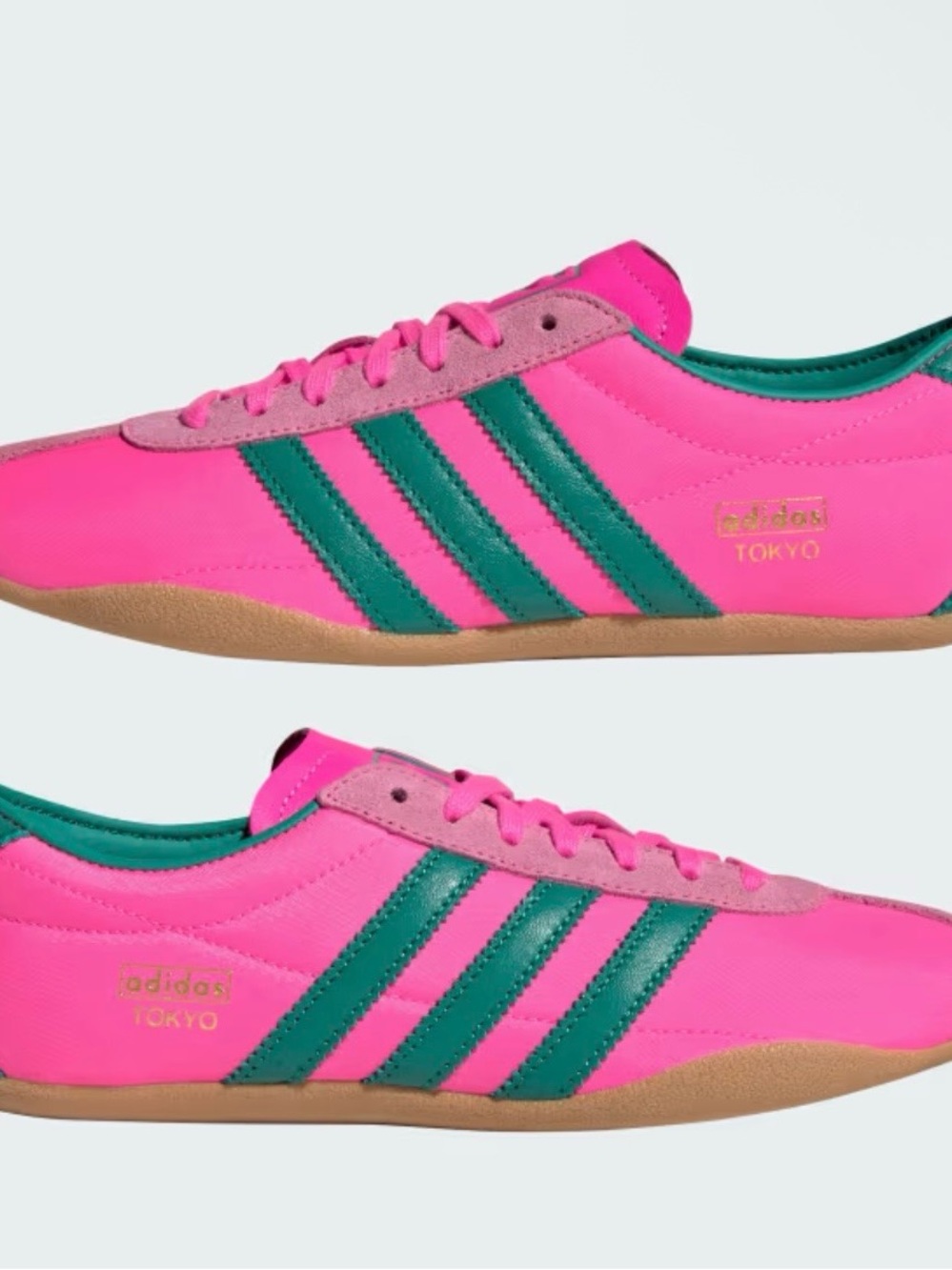 adidas Tokyo Women's Hot Pink with Teal Stripe Sneakers
